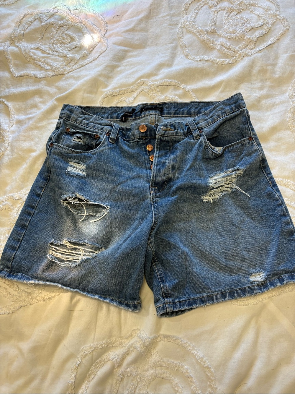 Bluenotes Distressed Blue Denim Women’s Shorts | 10